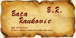 Bata Rauković vizit kartica